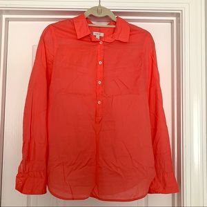 Jcrew long-sleeved classic popover top